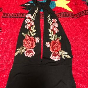 Black backless bodysuit